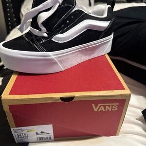 Vans Knu Stack Black and White Shoes